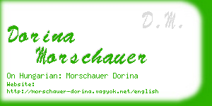 dorina morschauer business card